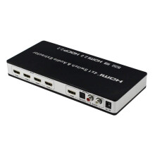 4x1 HDMI Switch und Audio Extractor UHD 4K 3D HDMI 2.0 ARC - Toslink+Cinch