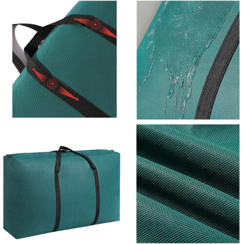 Thickened Storage Bag Under Bed Storage for Clothes (Black, 180L) 2