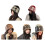 Pullover Knit Head Wrap Beanies Soft Thicken Hat for Women-Red 2