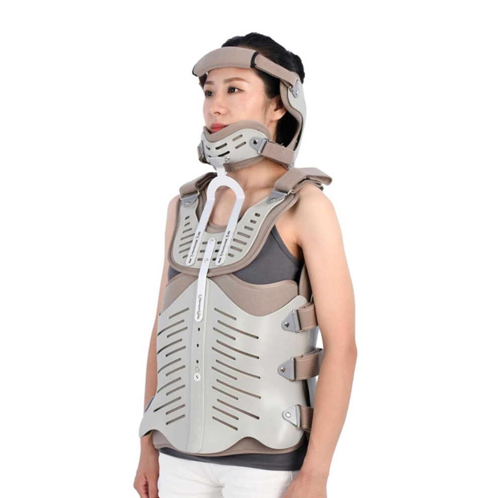 Orthosis Cervical Thoracic Halo Brace, Adjustable Head Neck Chest Fixed Brace S(155)