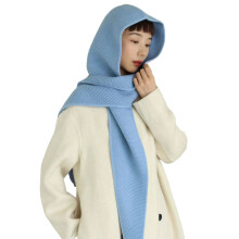 Wool Scarf For Women Stylish Oversized Shawl Winter-Sky Blue
