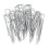 50 U-förmige Gartennägel / Bodennägel Silver 20 cm 5