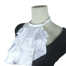 Princess Jabot Lace Collar Detachable Collar for-White