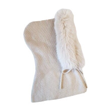 Winter Balaclava Headwear for Women Warm Ushanka Hat-Beige