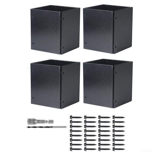 Aesthetic Lshaped, adjustable post protectors for maximum durability on wooden posts (4 pieces)