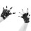 Oversized Soft Animal Nails Mittens Neutral-white and black 1
