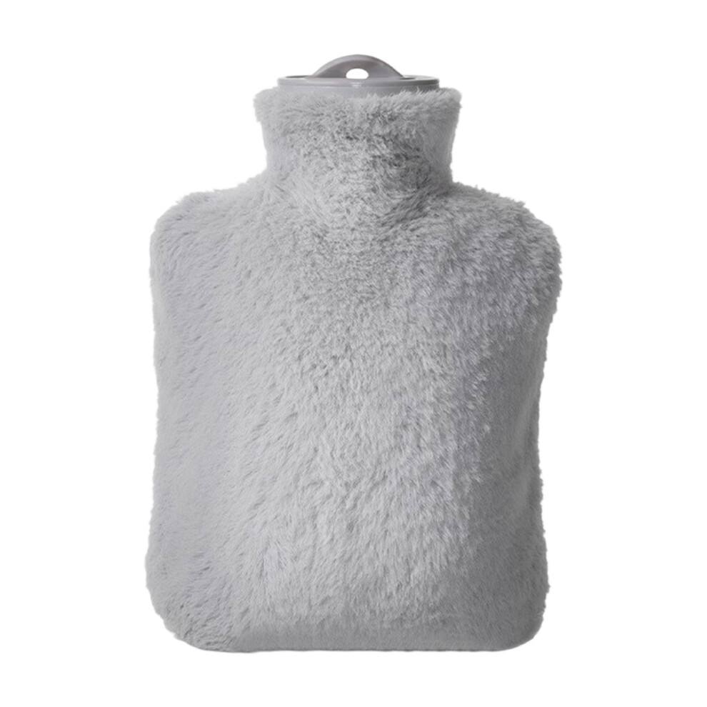 Hot Water Bottle With Easy Filling Systems Plush-grey 500ml