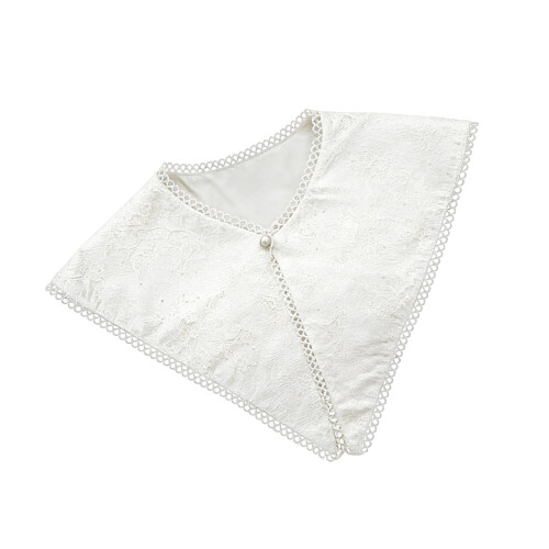 White Polyester Fashion Collar Insert Unique Patterns-White