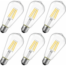 Vela de filamento LED para reprodução elegante, LED de 4W substitui lâmpadas incandescentes de 40W, luz branca quente de 4000K, vidro