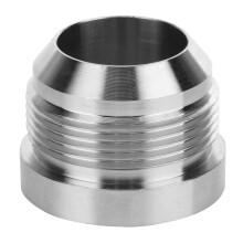 Adattatore per raccordo a saldare con filettatura AN, connettore per fluidi, nipplo terminale per tubo flessibile in acciaio inox a 37 gradi,