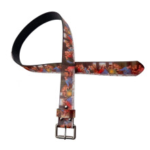Lightweight Art Belt Retro Last Supper Design PU Leather-110cm