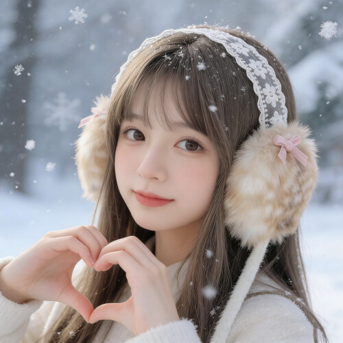 Deer Pattern Earmuffs Soft Plush Ear Protectors For-Bow tie 2