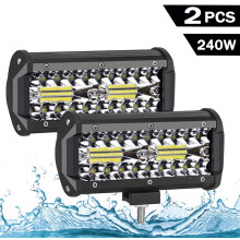 Glowing Expedition 7-inch LED-lichtbalk, combinatie van spot- en breedstraler, hoge prestaties, behuizing van aluminiumlegering voor JEEP, SUV, ATV,