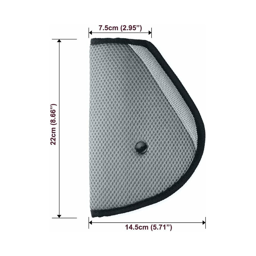 Triangle Safety Belt Adjuster, Child Seat Belt Adjuster For Stability & Safety, Premium Quality Air Mesh Material, Comfort And Safety For Older 9128293318945