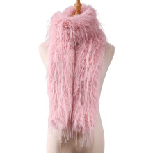 Winterized Long Shawl Scarf With Plush Texture Comfort-Pink