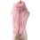 Winterized Long Shawl Scarf With Plush Texture Comfort-Pink 1