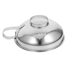 Stainless steel funnel, large, sturdy, preserving jar funnel, wide neck, silver.
