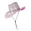 Practical Polyester Sequined Cowboy Hats with Colorful-Pink 1