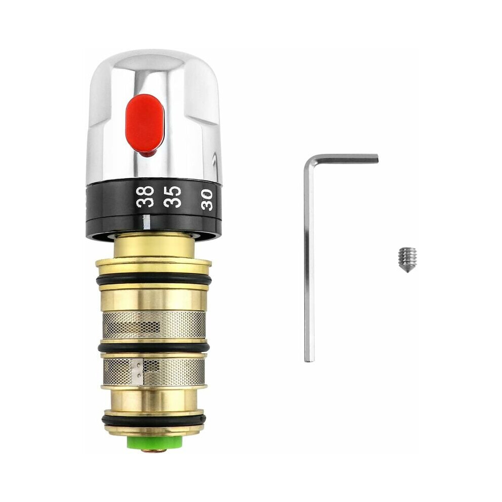 Easy Upgrade: Comfy Temperature Maintenance Provided By Temperature Control Ceramic Valve, Brass Thermostatic Mixing Valve Ensures Seamless 9190834280325