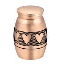 Aluminum Alloy Mini Pet Cremation Urn for Dogs Cats Ashes Keepsake (Color : A)