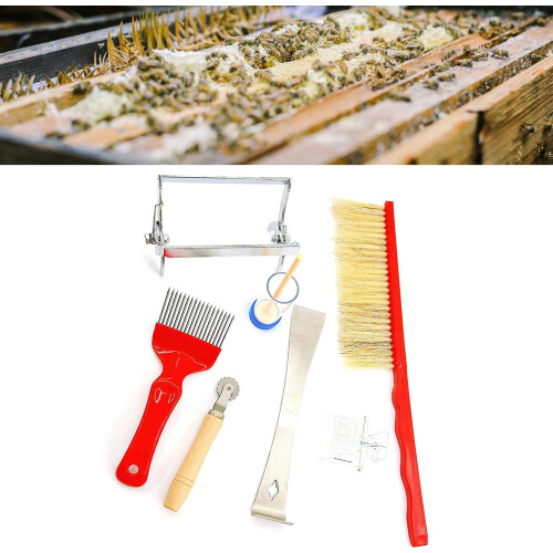 Beekeeping Tools 7pcs/set Beekeeping Equipment Kit Feeder Brush Queen Catcher Mark Cleaning 2