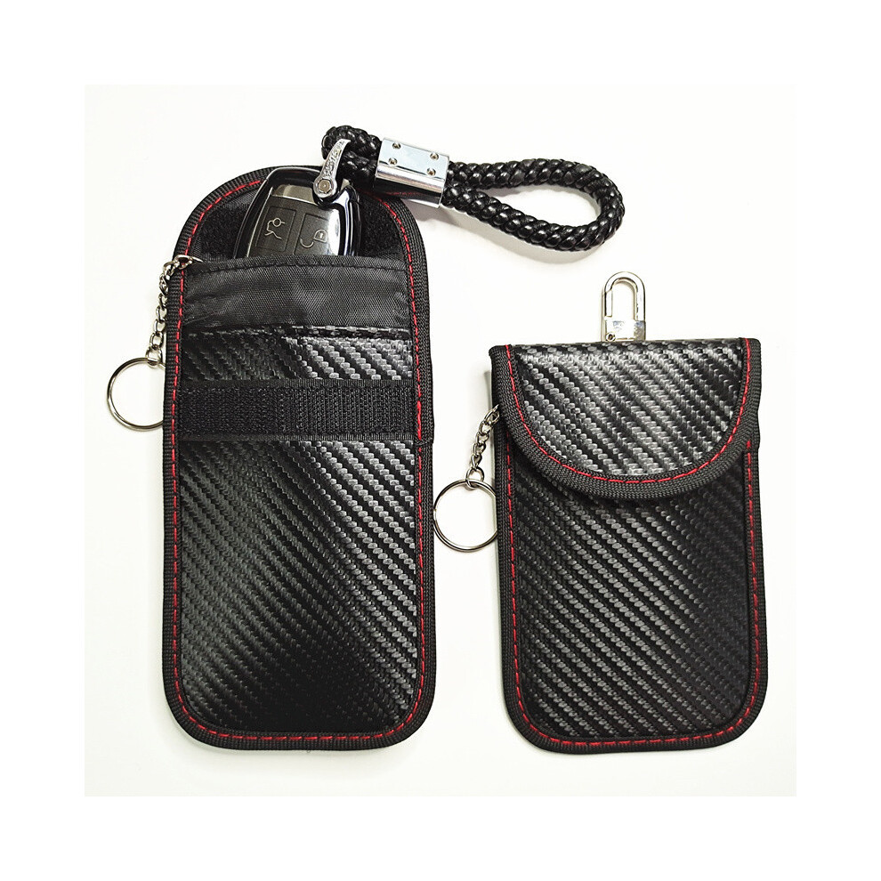 Faraday Key Fob Protector, Rfid Key Fob Protector Pouch With Hook & Keyring Design, Signal Blocking Pouch For Car Key Security, Anti-Theft Emf Cage Fo 9437117930110