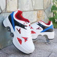 Inline Skate Walking Shoes Roller Skates Roller Skates For Unisex Beginners Gift White41