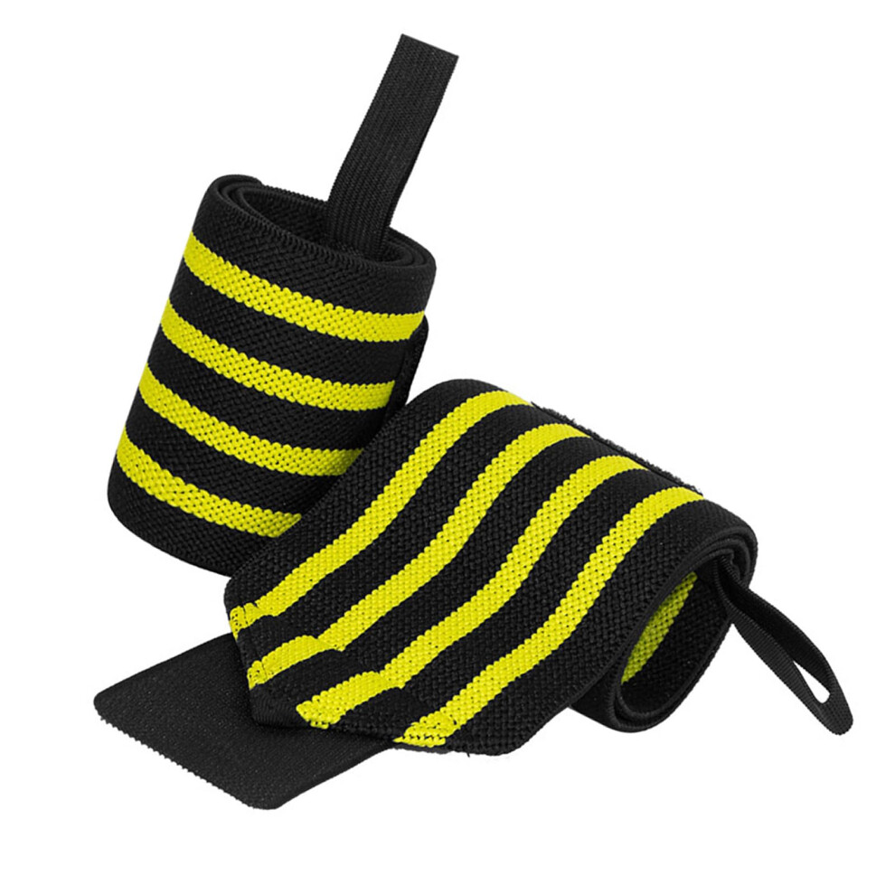 Yellow Multifuntional Sports Wristbands Outdoor Running Wristband Nylon Texture For Gym Workouts And Athletic Event