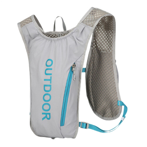 Flowing Water Vest, Hydration Pack Backpack, 5L Water, Adjustable Chest Straps, Cycling Grey D