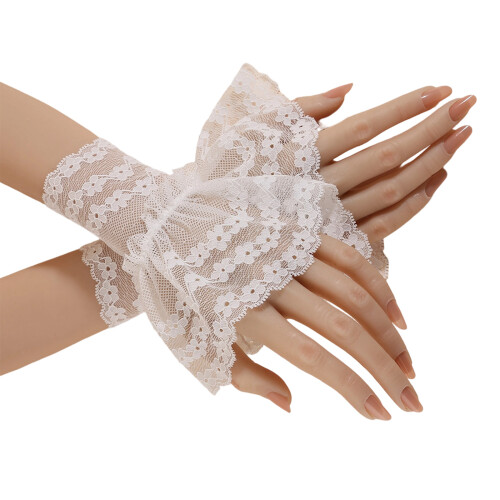 Fashionable Sleeve Covers For Hand Modeling Breathable-White