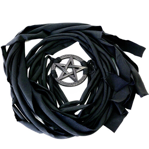 Long 135cm Metal Belt Star Pattern Buckles for Fast-Black