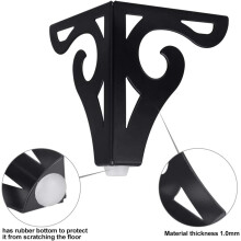 Furniture Legs For Sofa Table Cabinet, Hollow Out Artistic Furniture Legs Modern Iron Feet With Matte Finish And Rubber Bottom, Modern Furniture Legs