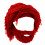Durable Acrylic Beard Hat With False Hair For Everyday Use-Red 1