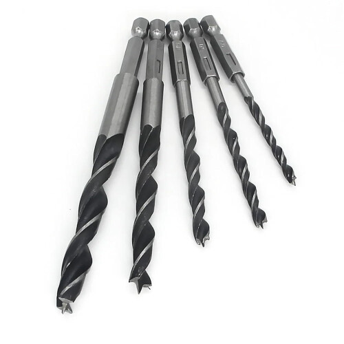 Hex Handle Drill Bit with Three Tips for Wood and Metal Drilling 2pcs 10mm 2