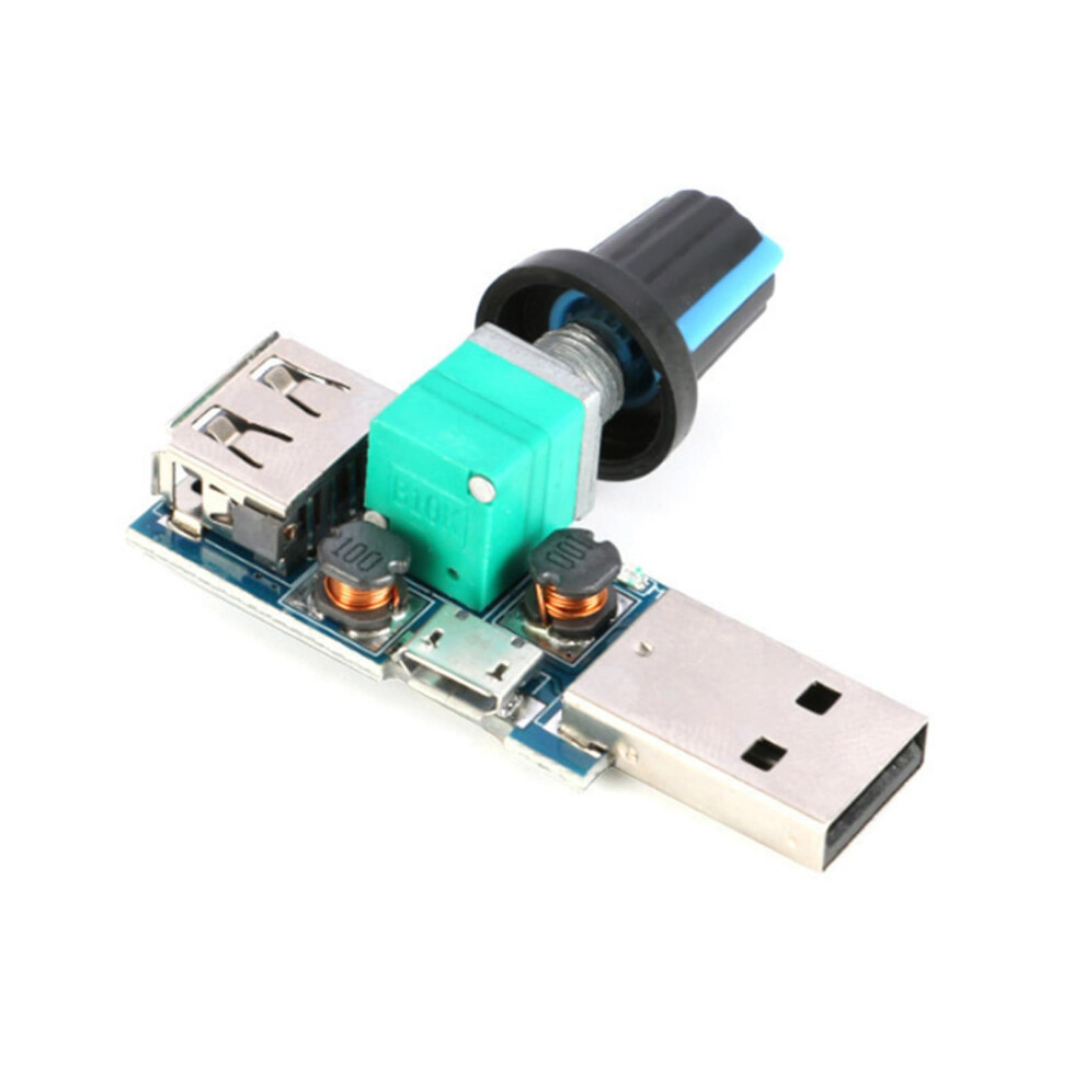 Usb Fan Controller Stepless Speed Regulator Cooling Governor Noise Speed Control Knob Switches Module For Usb Ceilling Fan Adjustable 9412369754530