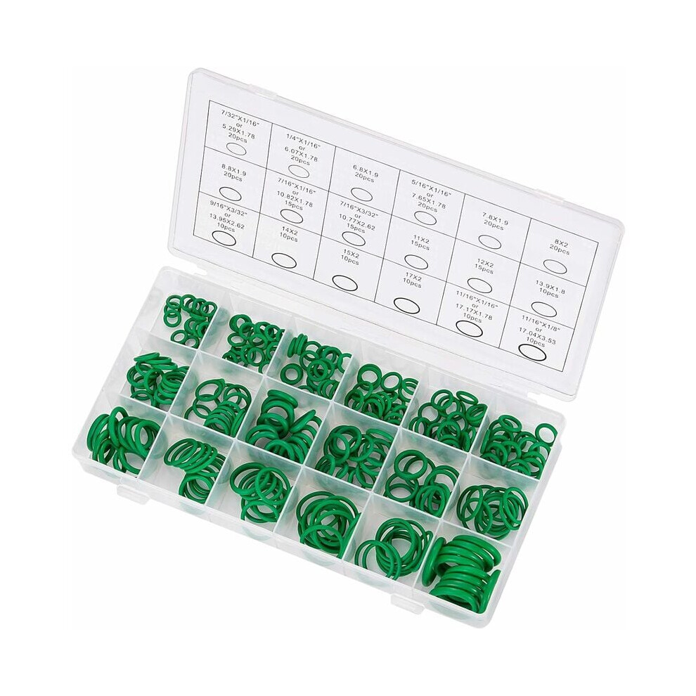 O-Ring Assortment Kit, 270Pcs 18 Size Replacement For Car Auto Vehicle Repair, Hydrogenated Nitrile Rubber With Chemical Exposure Resistance, 9190834280509