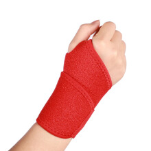 Wrist Brace Wrist Compression Wrap Adjustable Breathable Elastic Workout Wrist For Fitness Basketball Red