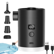 Cordless LED Display Portable Inflator Air Pump with 4 Nozzles for Inflatables Ref: 4427