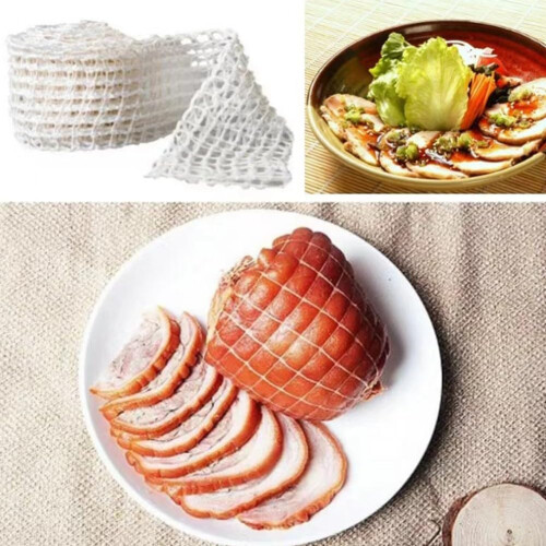 Schinkennetz  Ham net Fleischnetz  Meat net Rolle  Roll 18 Löcher elastisches Garnetz 10 m 2