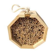 Pollinating Bee Houses, Wooden Bee Shelter, Butterfly House, Pollinating Palace for Wasp, Butterfly, Attracts Pollinators