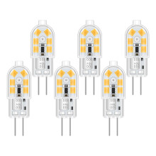 Recessed Spotlight G4 LED 12V 2W Neutral White 4000K, G4 Halogen Bulb Replacement, AC/DC 12V LED Pin Base Lamp, Set of 6