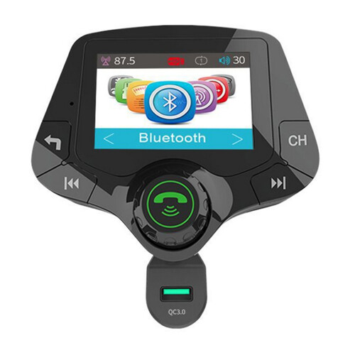 Ευέλικτος πομπός FM αυτοκινήτου Bluetooth με λαιμόκοψη, σχεδιασμός πλήρους έγχρωμης 1