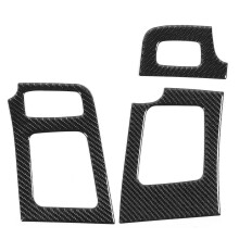 Embellecedor de la rejilla de ventilación lateral del salpicadero, fibra de carbono, adhesivo para el marco interior del coche, resistente a los