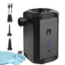 Air Pump for Inflatables, Electric Travel Sleeping Pad Pump, for Pool Floats, Water Toys, Mattresses, Portable, Quick Inflation