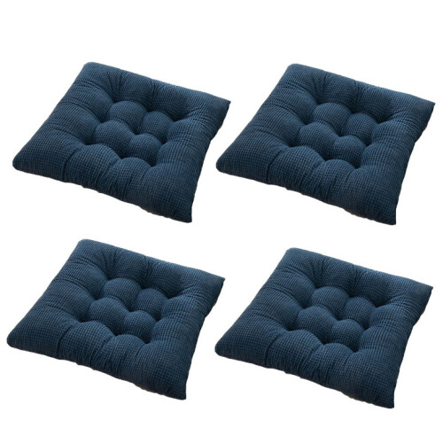 Tufted Design Chair Cushions, Easy Clean, 4 Pack (apple Green)