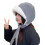 Youth Oriented Ear Flap Hat Stylish Bag Down Cotton Filled-Gray 1