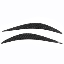 Cubierta de ceja para faro delantero, adhesivo de fibra de carbono, fácil de instalar y mantener, embellecedor de párpado resistente al desgaste,