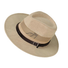 Elegante panamahoed zomerhoed lichtgewicht opvouwbaar reis-Beige