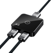 2 in 1 Out Switcher Supports 4K 120Hz 2.1 Hubs Splitter 8K 60Hz Speed 48Gbps for Console
