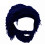 Caveman Style Knit Wig Cap Handmade Using Acrylic Yarn For-Blue 1